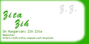 zita zih business card